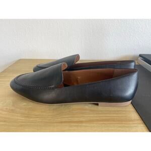 NWOT Caslon Mule Flat Loafer Black Leather Work Business Shoe Women 11